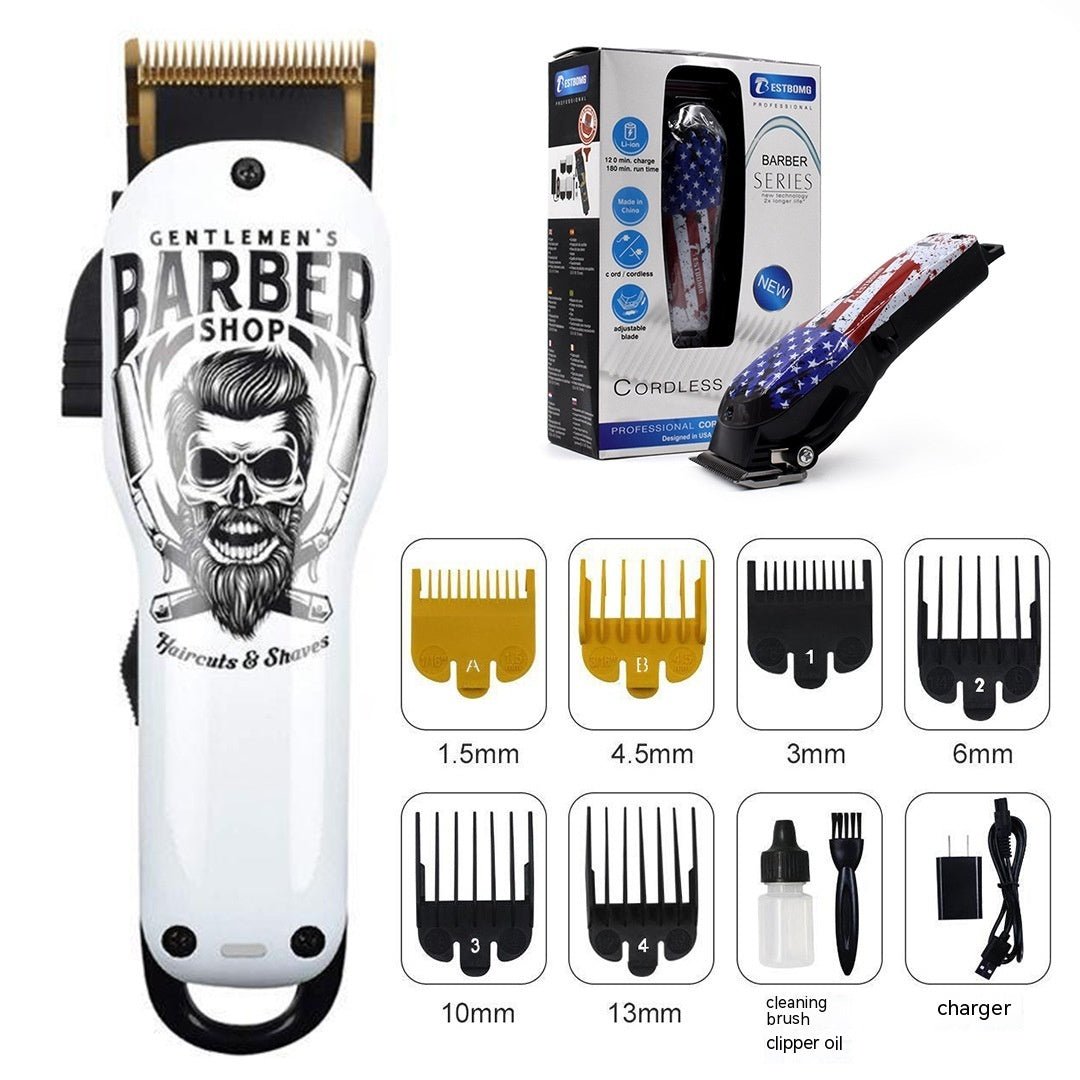 Oil Head Trim Hair Graffiti Hair Scissors Professional Electric Hair Clipper - Diafro Store