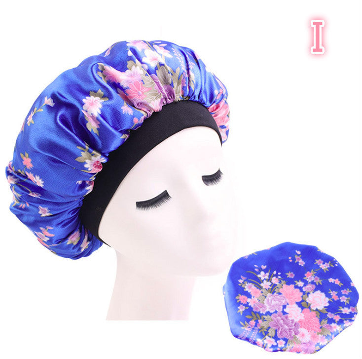 Beauty print Satin silk Bonnet sleep night cap - Diafro Store 