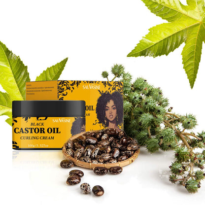 Black Castor Oil Curly Hair Cream Care - Diafro Store 