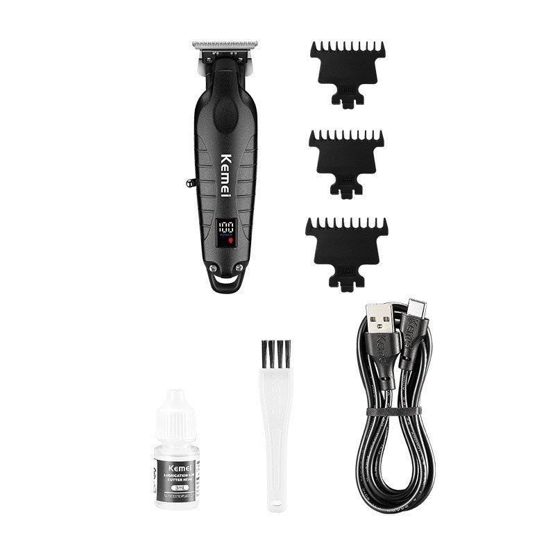 Electric Oil Head Trim LCD Display Hair Clipper
