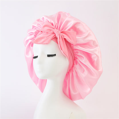 New Silk Bonnet For Sleeping Women Satin Bonnet Hair Bonnet Night Sleep Cap Scarf Wrap For Curly Hair With Tie Band For Curly Hair - Diafro Store 