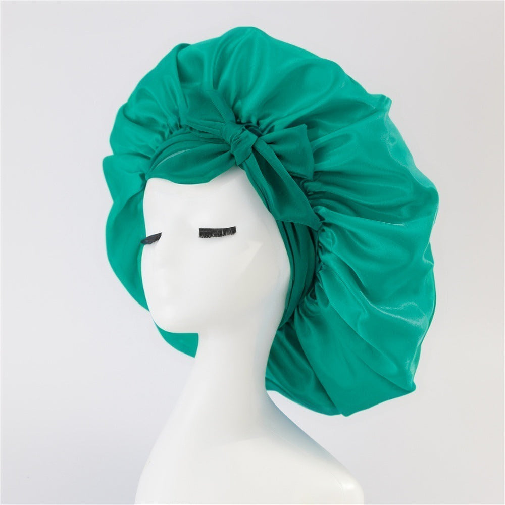 New Silk Bonnet For Sleeping Women Satin Bonnet Hair Bonnet Night Sleep Cap Scarf Wrap For Curly Hair With Tie Band For Curly Hair - Diafro Store 
