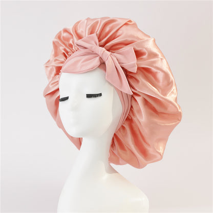 New Silk Bonnet For Sleeping Women Satin Bonnet Hair Bonnet Night Sleep Cap Scarf Wrap For Curly Hair With Tie Band For Curly Hair - Diafro Store 