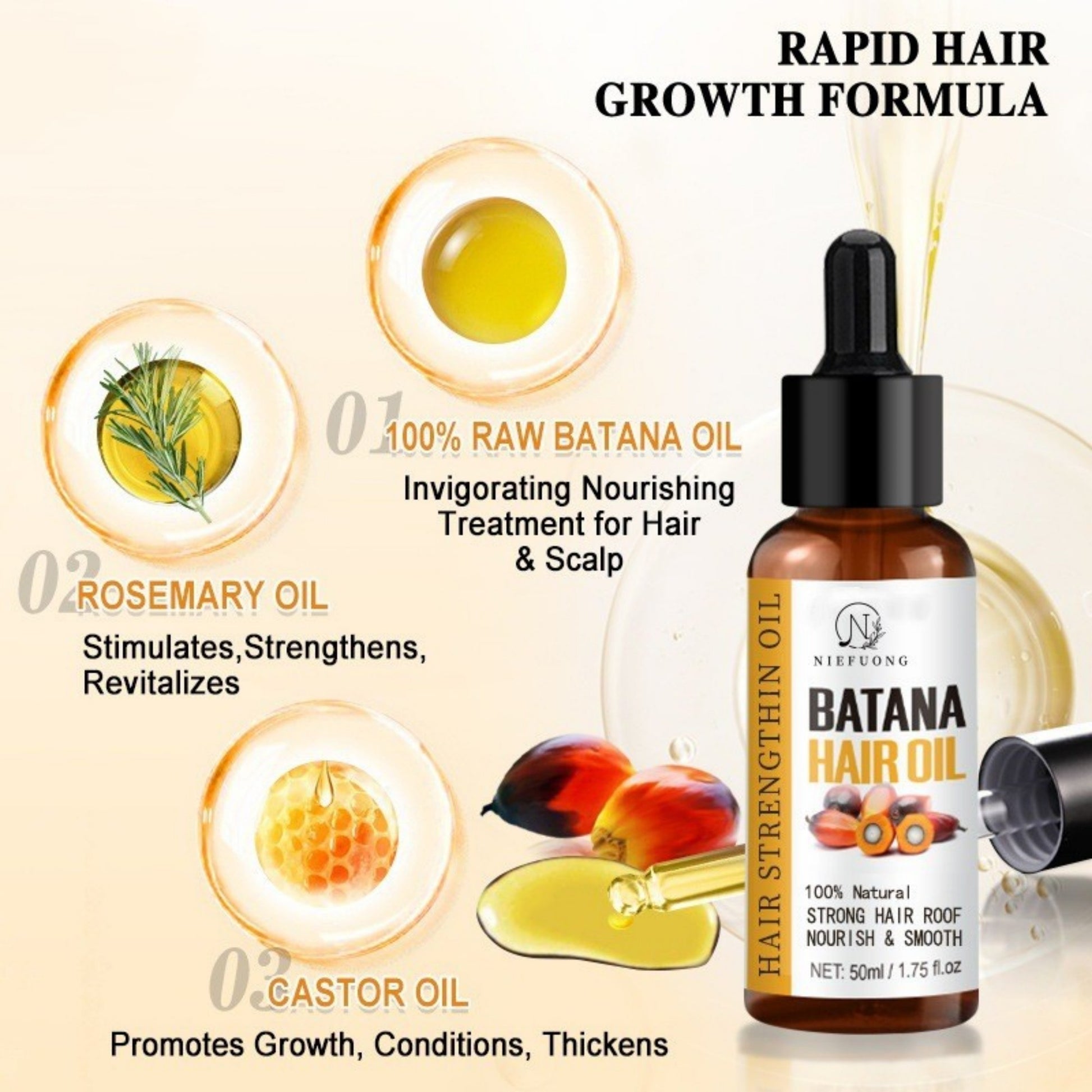 Batana Oil 50ml Hair Care - Diafro Store 