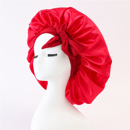New Silk Bonnet For Sleeping Women Satin Bonnet Hair Bonnet Night Sleep Cap Scarf Wrap For Curly Hair With Tie Band For Curly Hair - Diafro Store 
