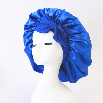 New Silk Bonnet For Sleeping Women Satin Bonnet Hair Bonnet Night Sleep Cap Scarf Wrap For Curly Hair With Tie Band For Curly Hair - Diafro Store 